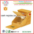 Jouer des jouets en bois Kids Cash Register, Handcrafted Nature Cash Counter Toy pour les filles